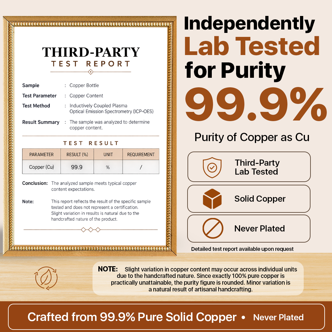 Pure Copper Bottle Bundle Set