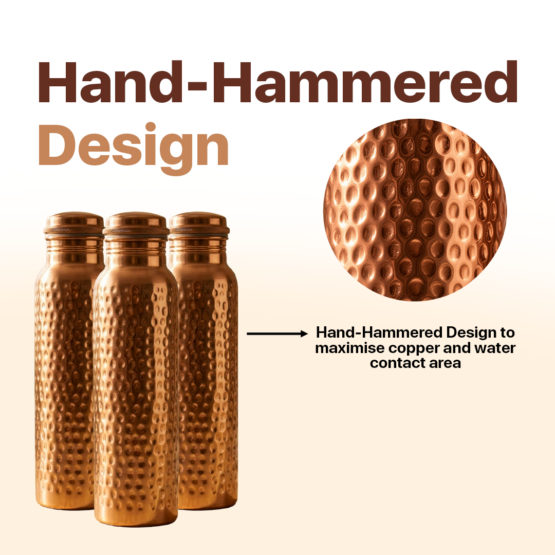 Pure Copper Bottle Bundle Set